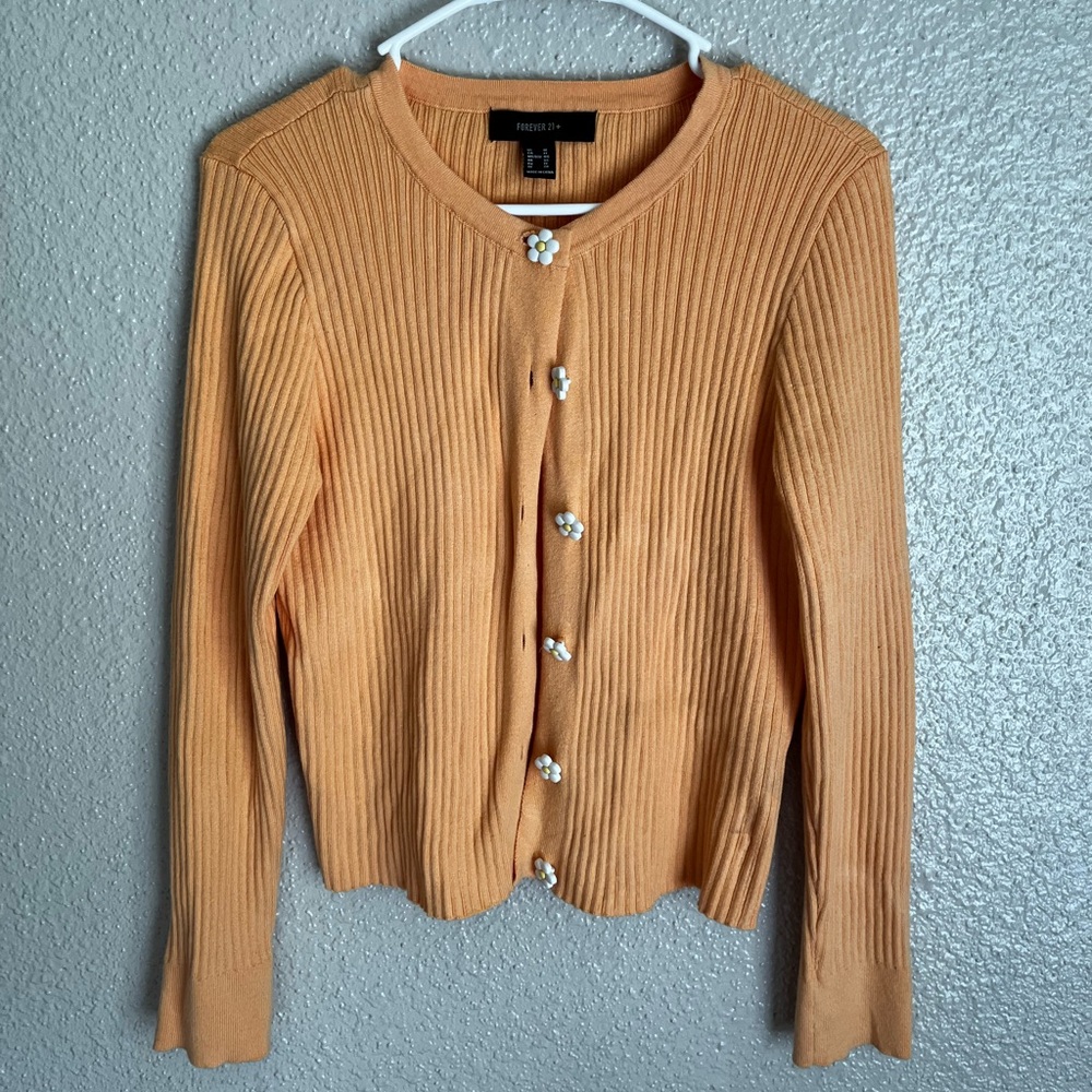 Peach Cropped Sweater